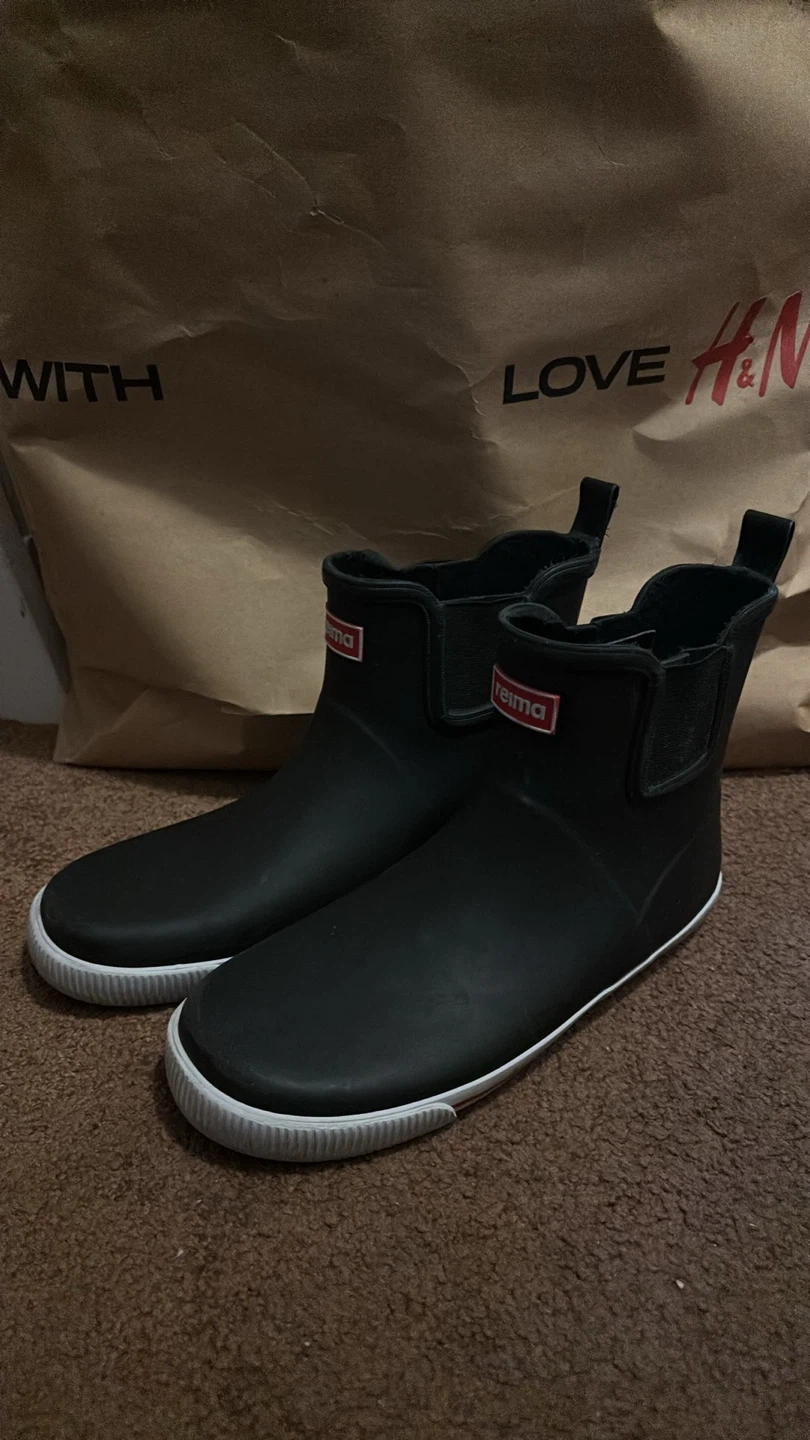 Boys Reima Black Rain Boots
