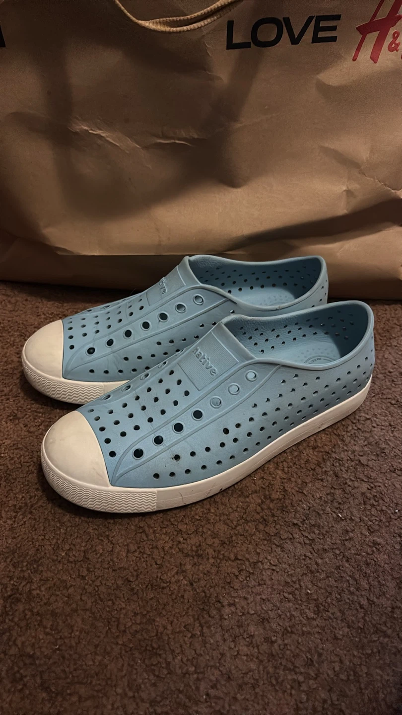 Native Jefferson Kids Water Shoes Blue Size 1