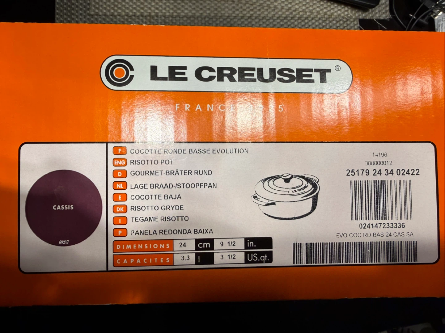 Le Creuset Cocotte Ronde Basse Evolution - Cassis
