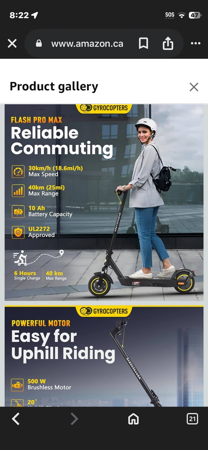 Gyrocpters Flash Pro Max Electric Scooter - photo 3