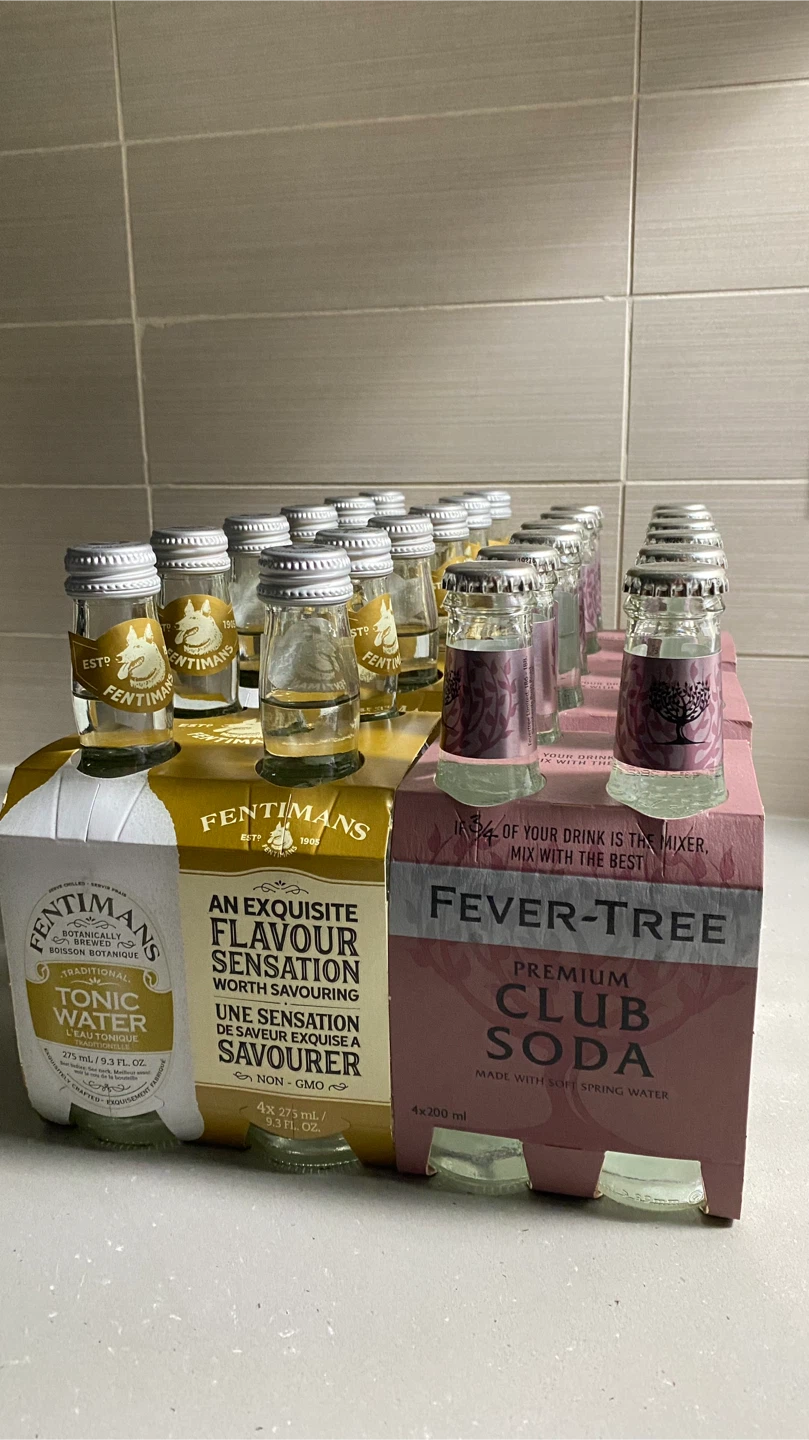 Fentimans Tonic Water & Fever-Tree Club Soda