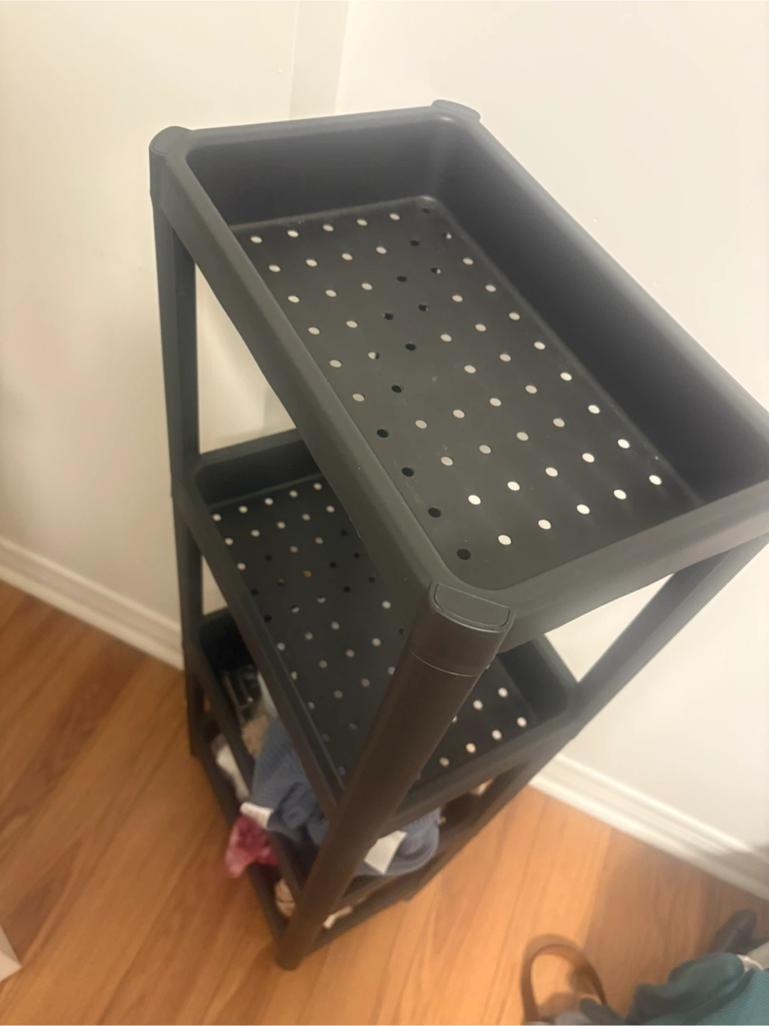 Black 3-Tier Utility Cart
