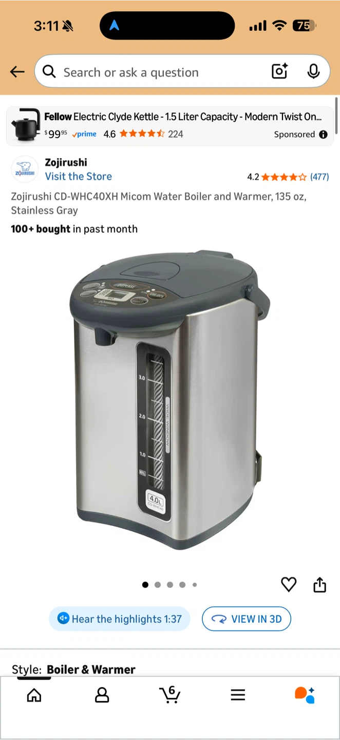 Zojirushi CD-WCC40 Electric Water Boiler 4.0L - photo 4