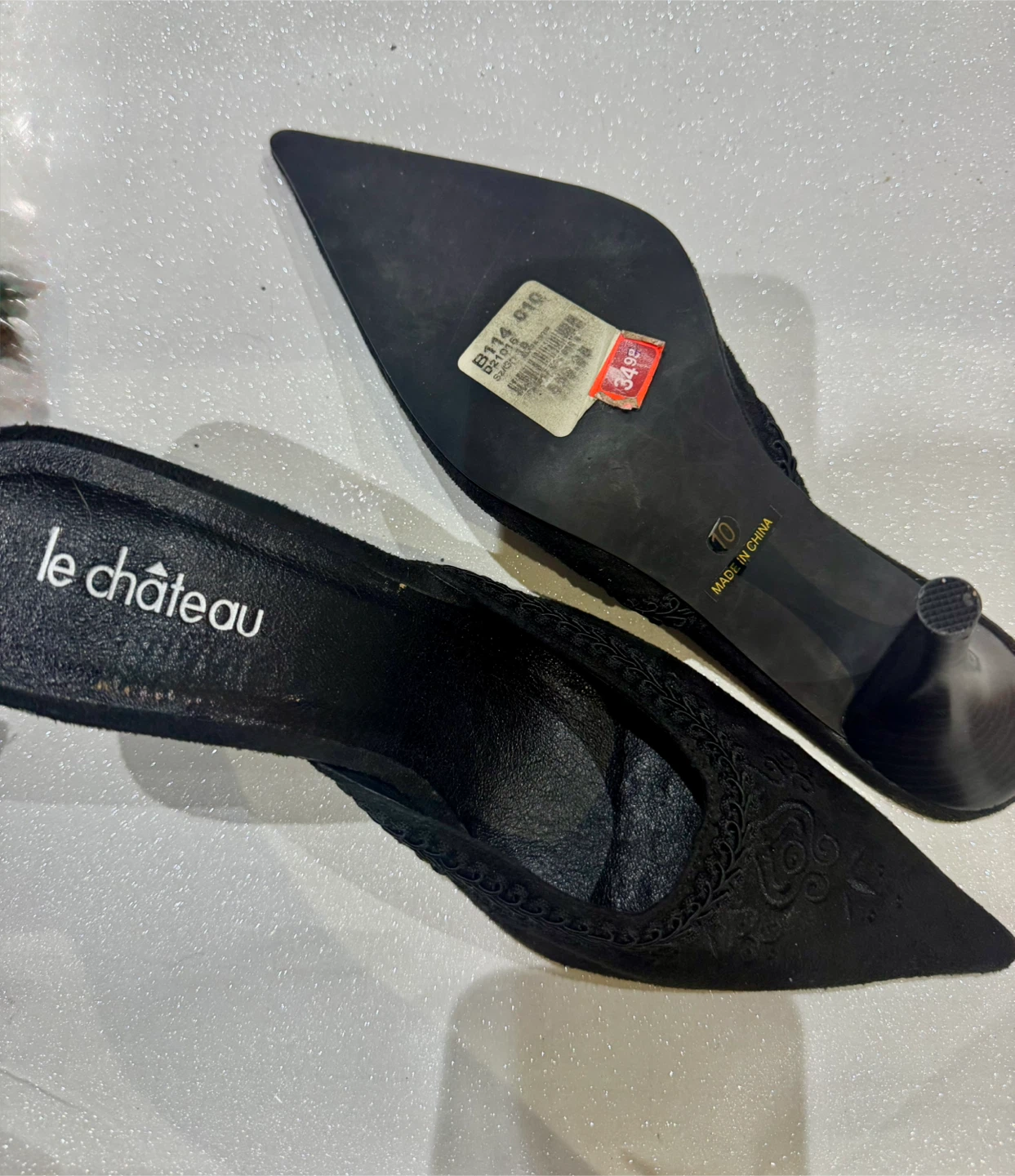 Le Chateau Black Mules - Size 10