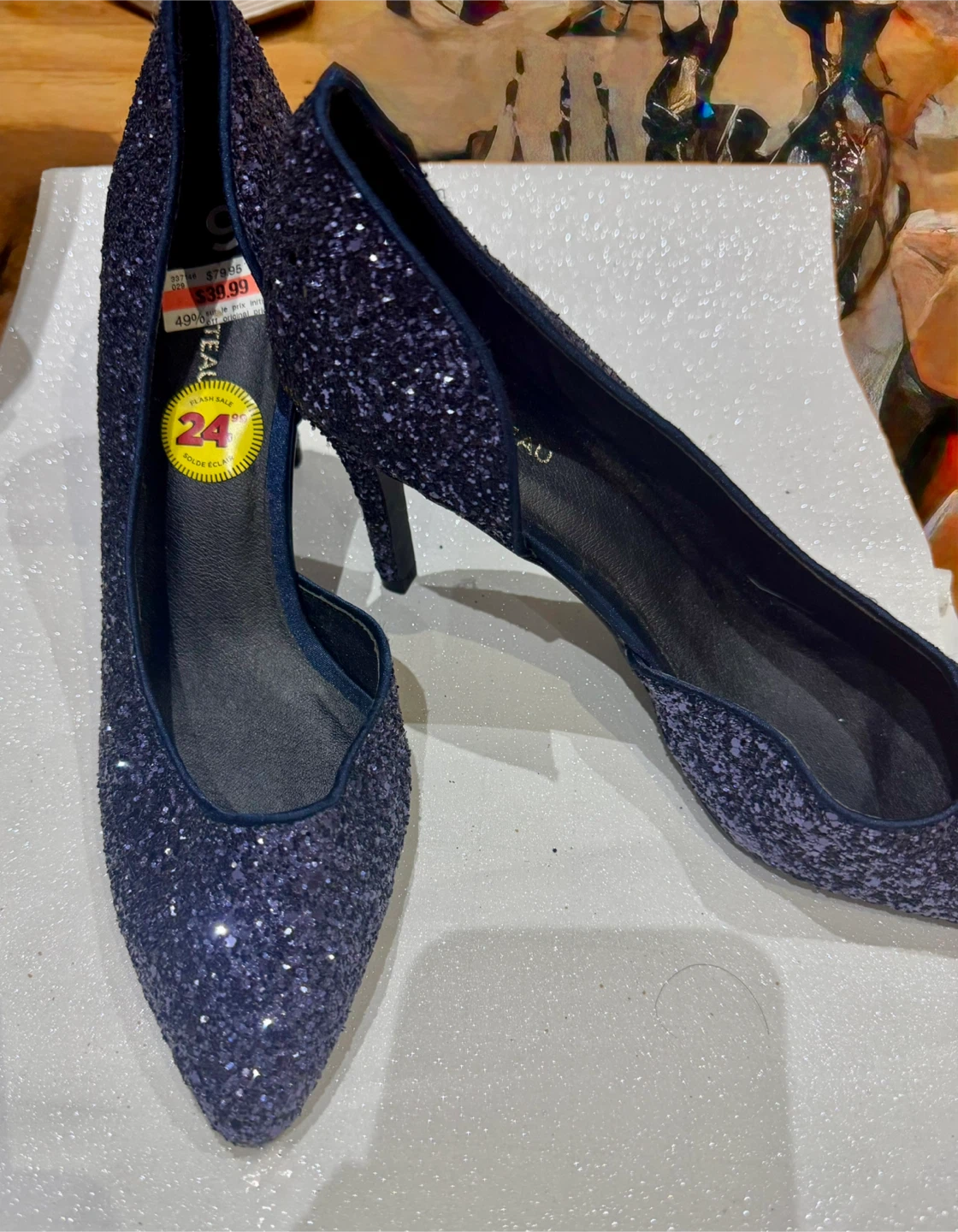 Le Chateau Glitter Heels - Size 9