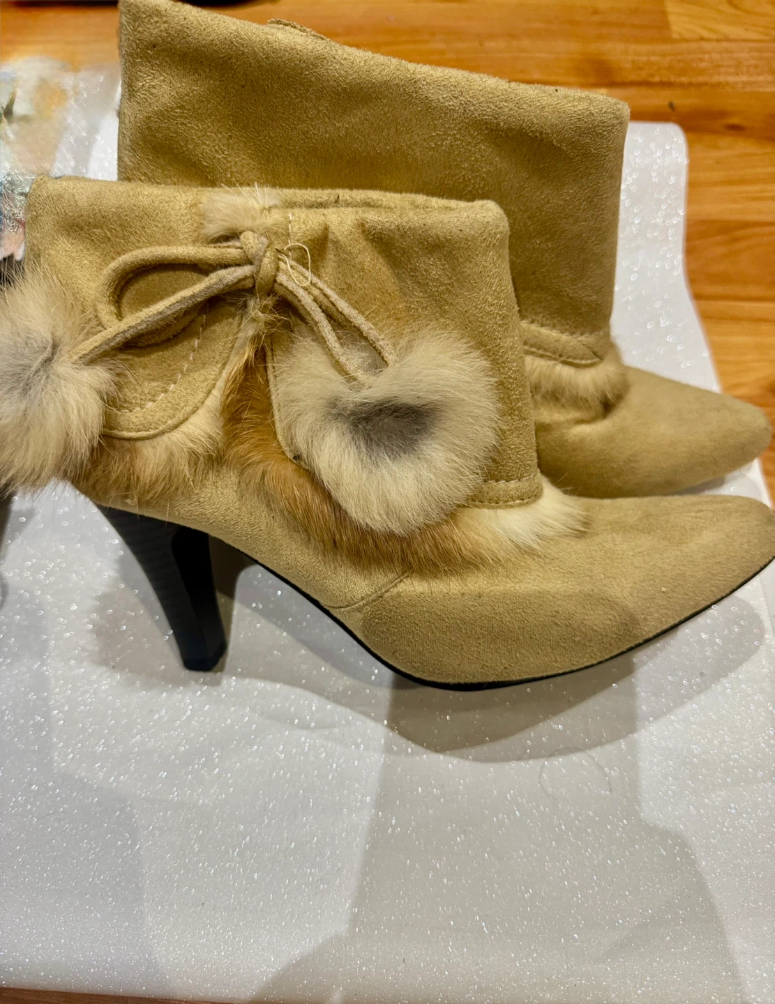 Cynari Beige Ankle Boots Size 9