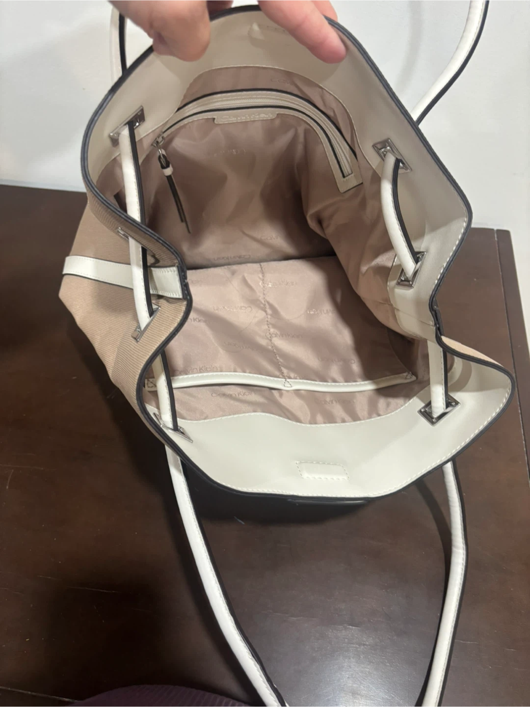 Calvin Klein Tote Bag - Beige & White - photo 3