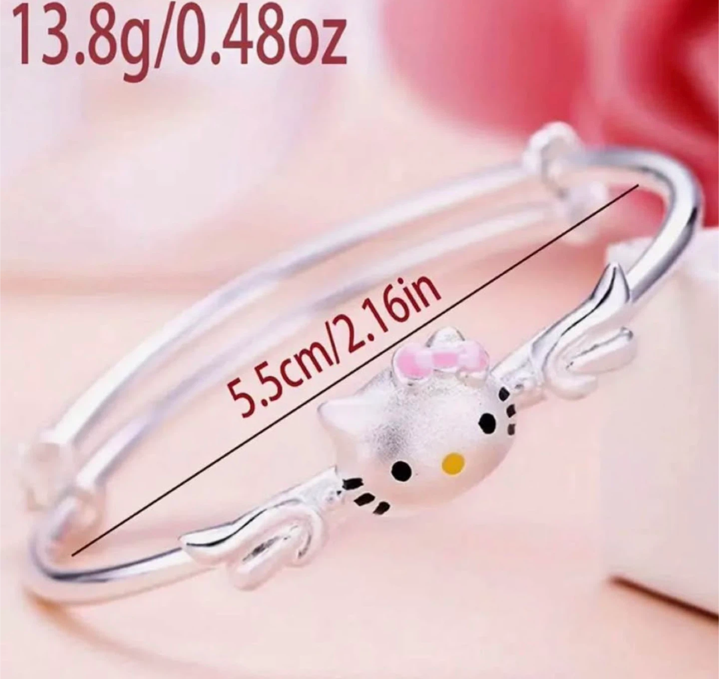 Hello Kitty Silver Bangle Bracelet - photo 3