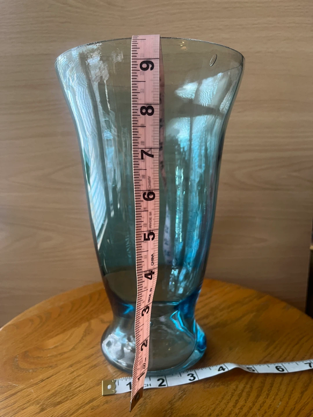 Blue Glass Vase - 9 inches tall - photo 4
