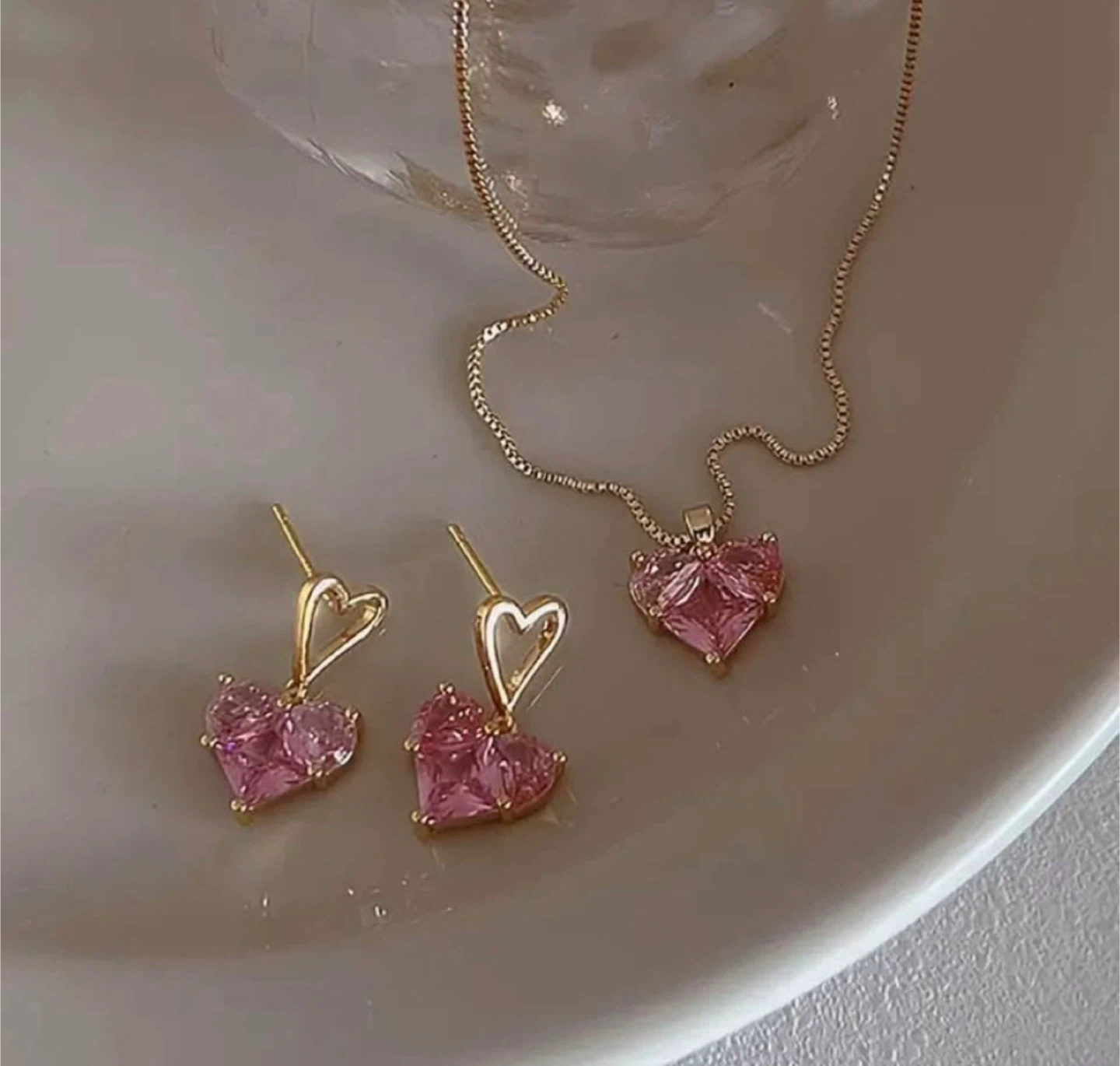 Pink Heart Jewellery Set - photo 2