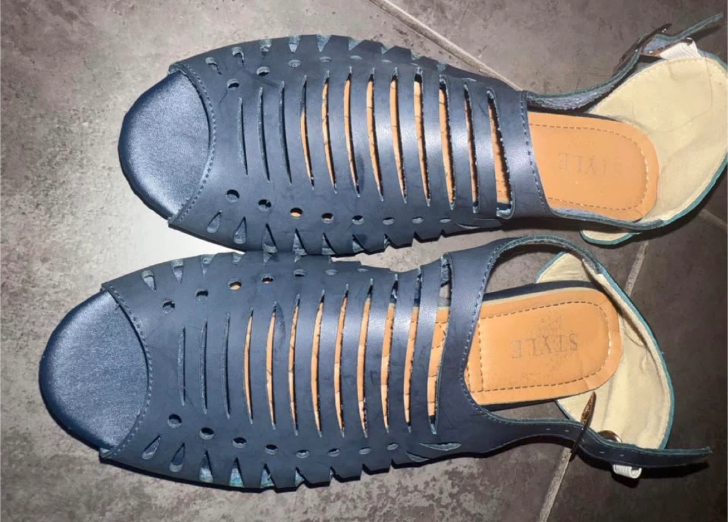 Style Open Toe Blue Sandals