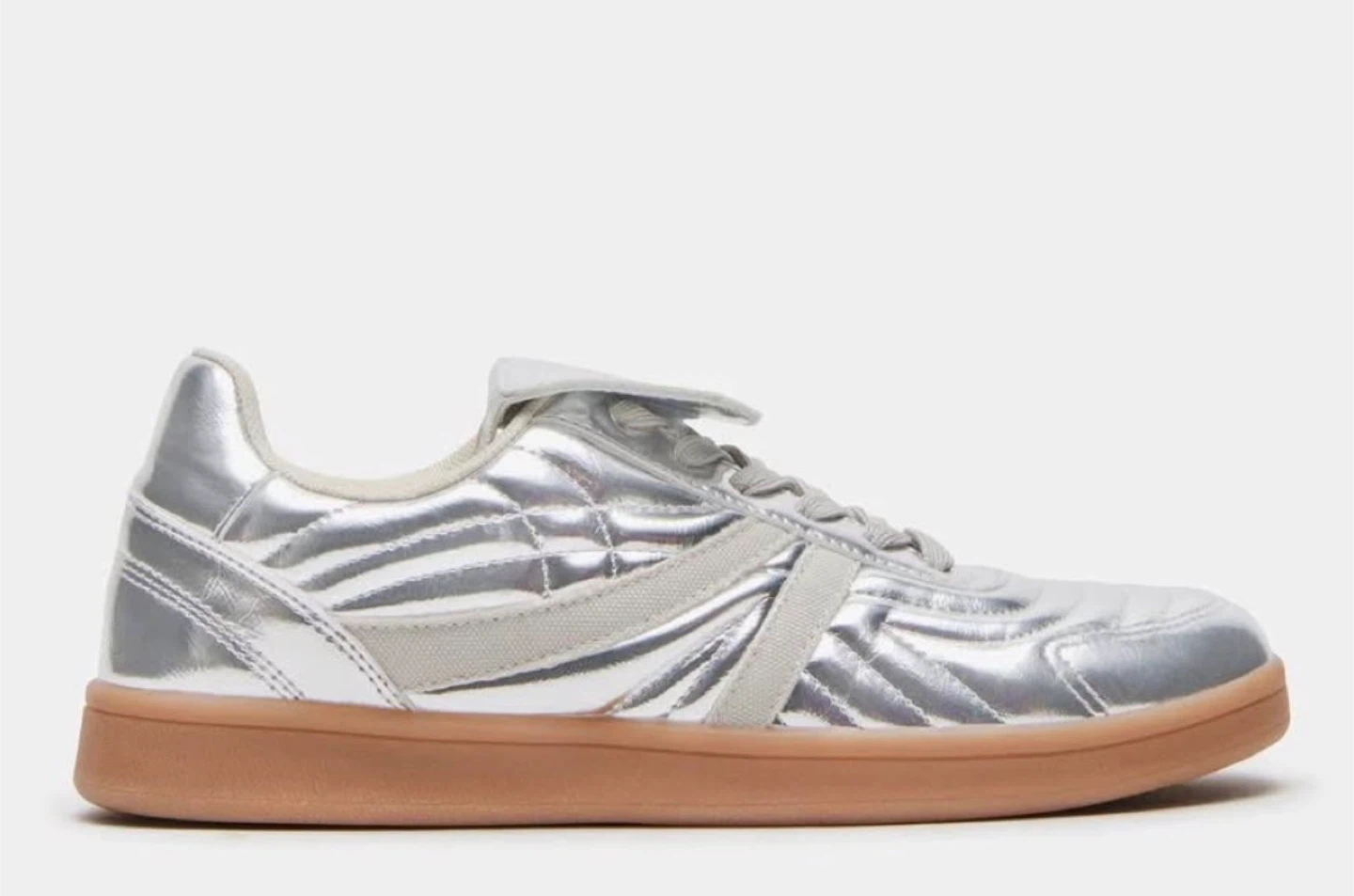 Steve Madden  Quilted Silver Sneakers