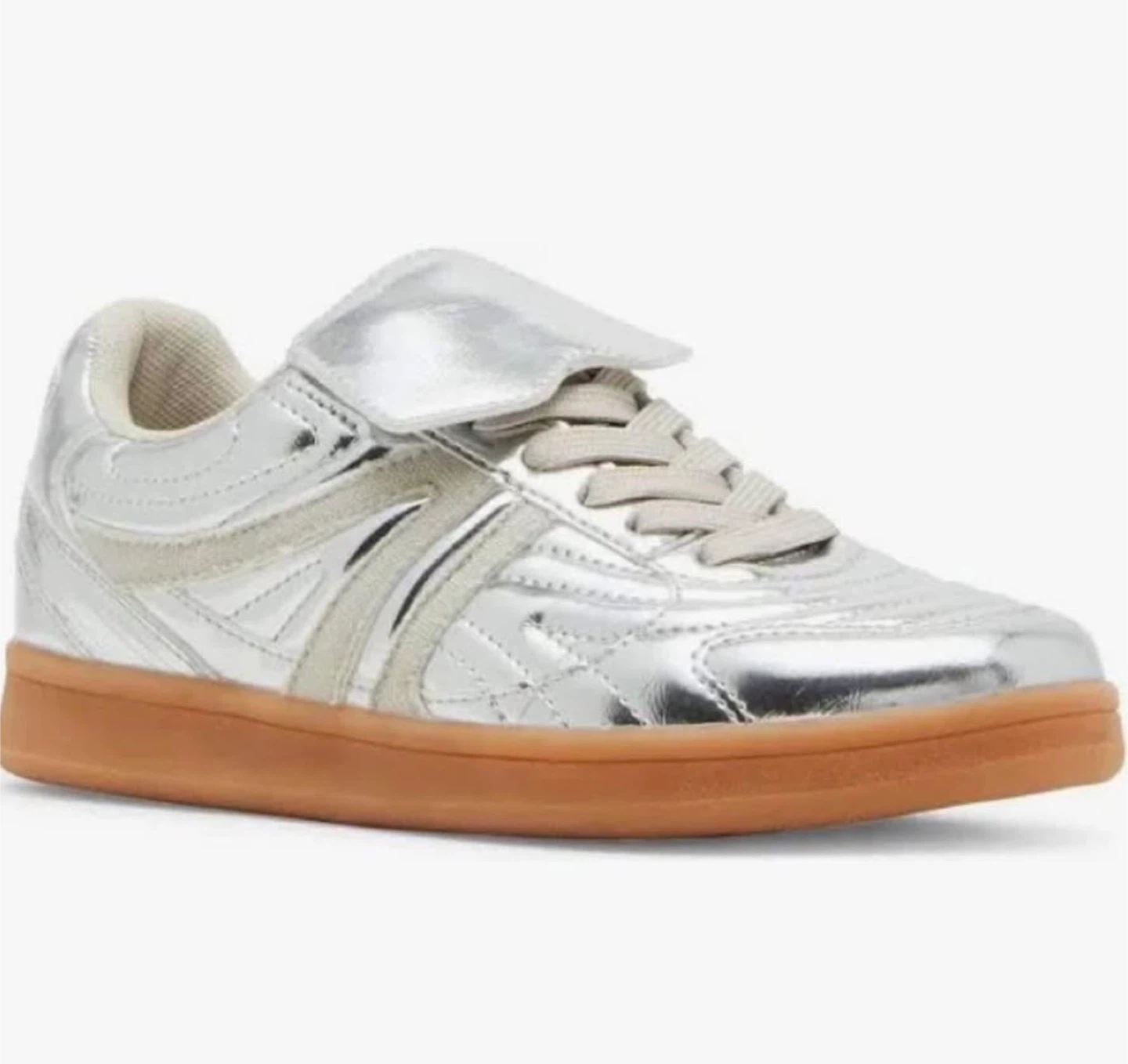 Steve Madden  Quilted Silver Sneakers - photo 2