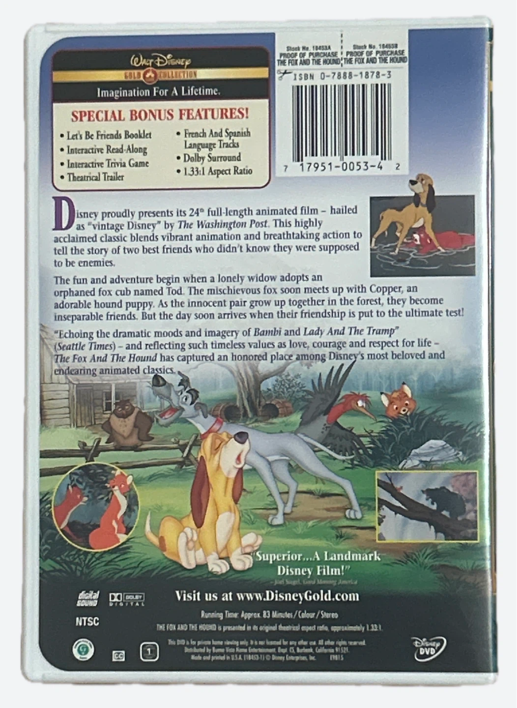 The Fox and the Hound - Walt Disney Gold Classic Collection - photo 2