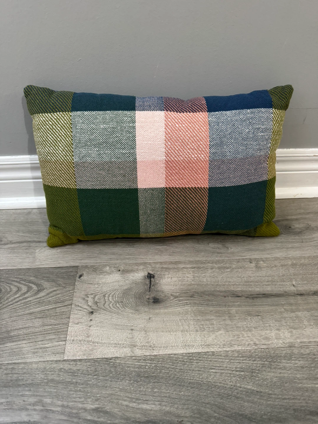 Plaid Throw Pillow 12x18”