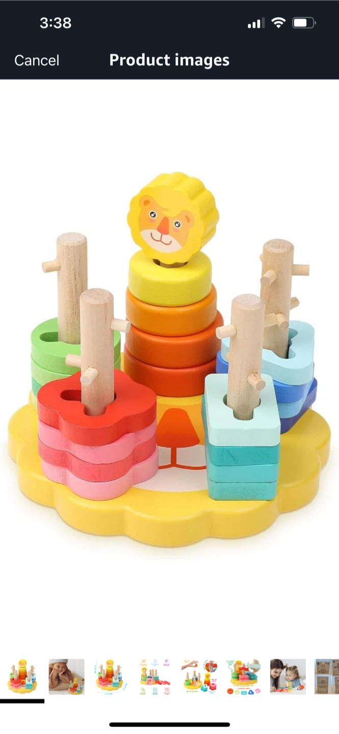 New-Wooden Stacking Toy - Shape & Color Recognition - photo 4