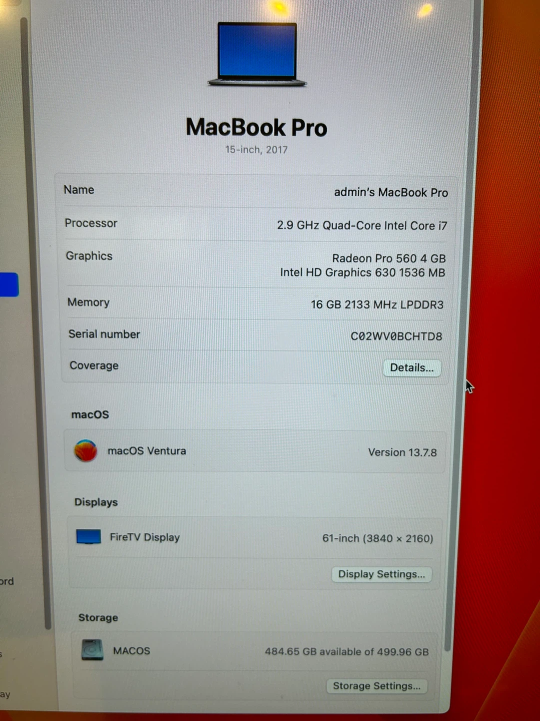2017 15” i7 MacBook Pro” (Display Issues) - photo 2