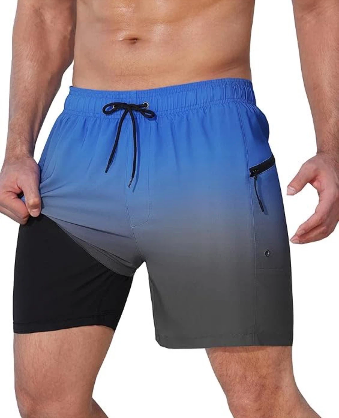 Blue Ombre Swim Trunks - Size XXL