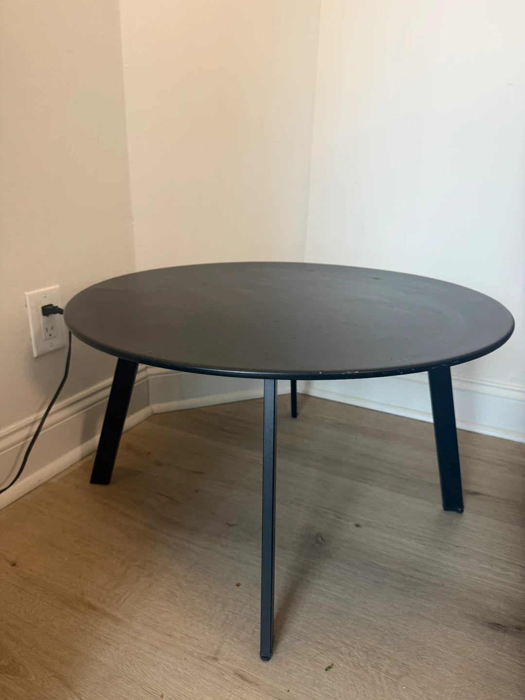Round Black Coffee Table