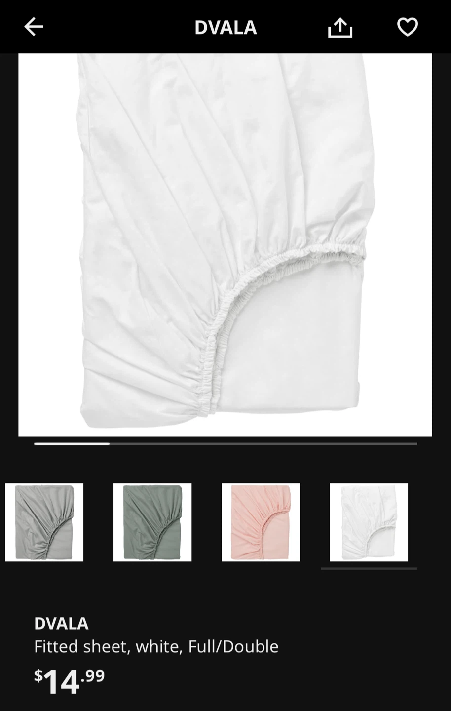 Ikea bed white sheets