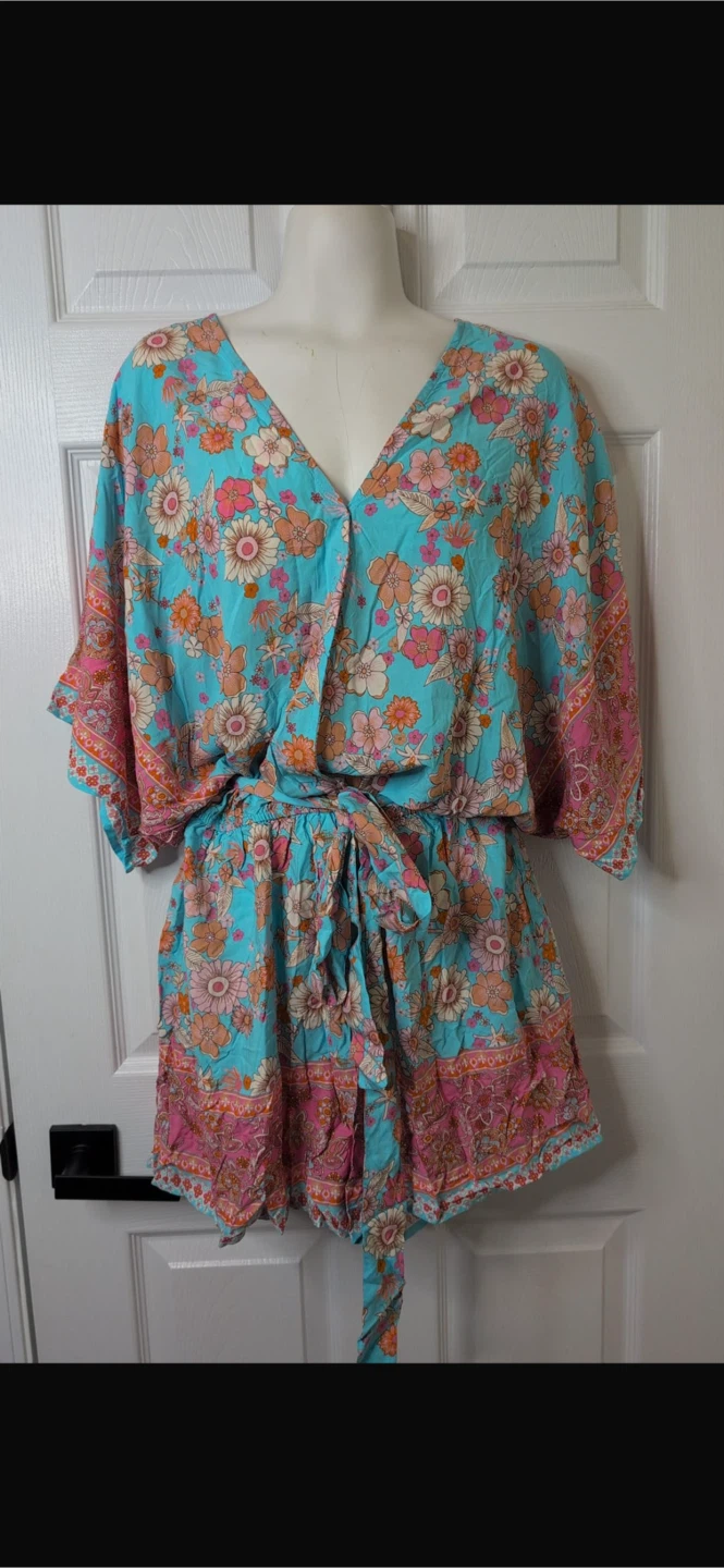 NEW! Boho Floral V-Neck Straight Leg Romper - photo 5