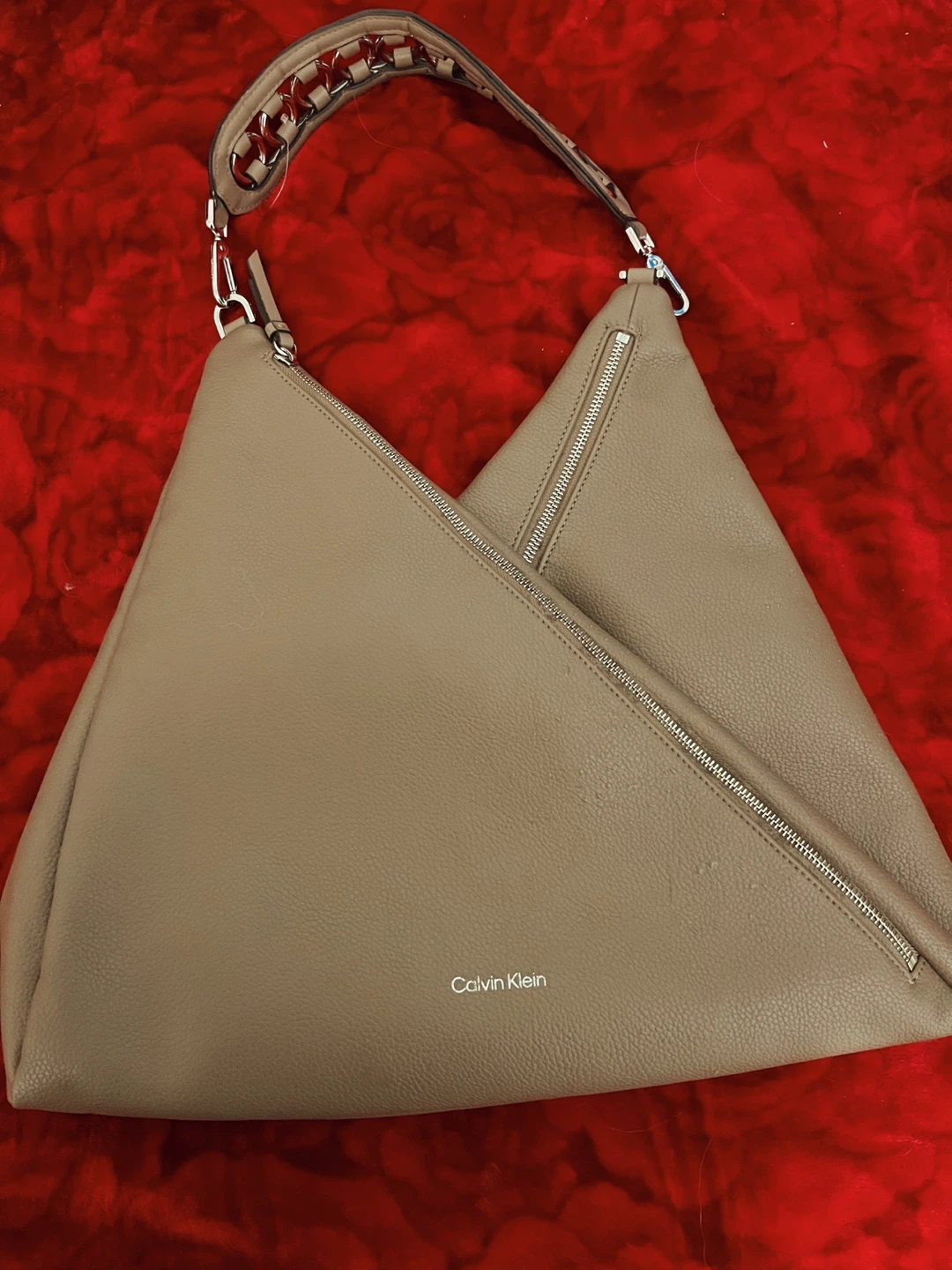 Calvin Klein Taupe Shoulder Bag