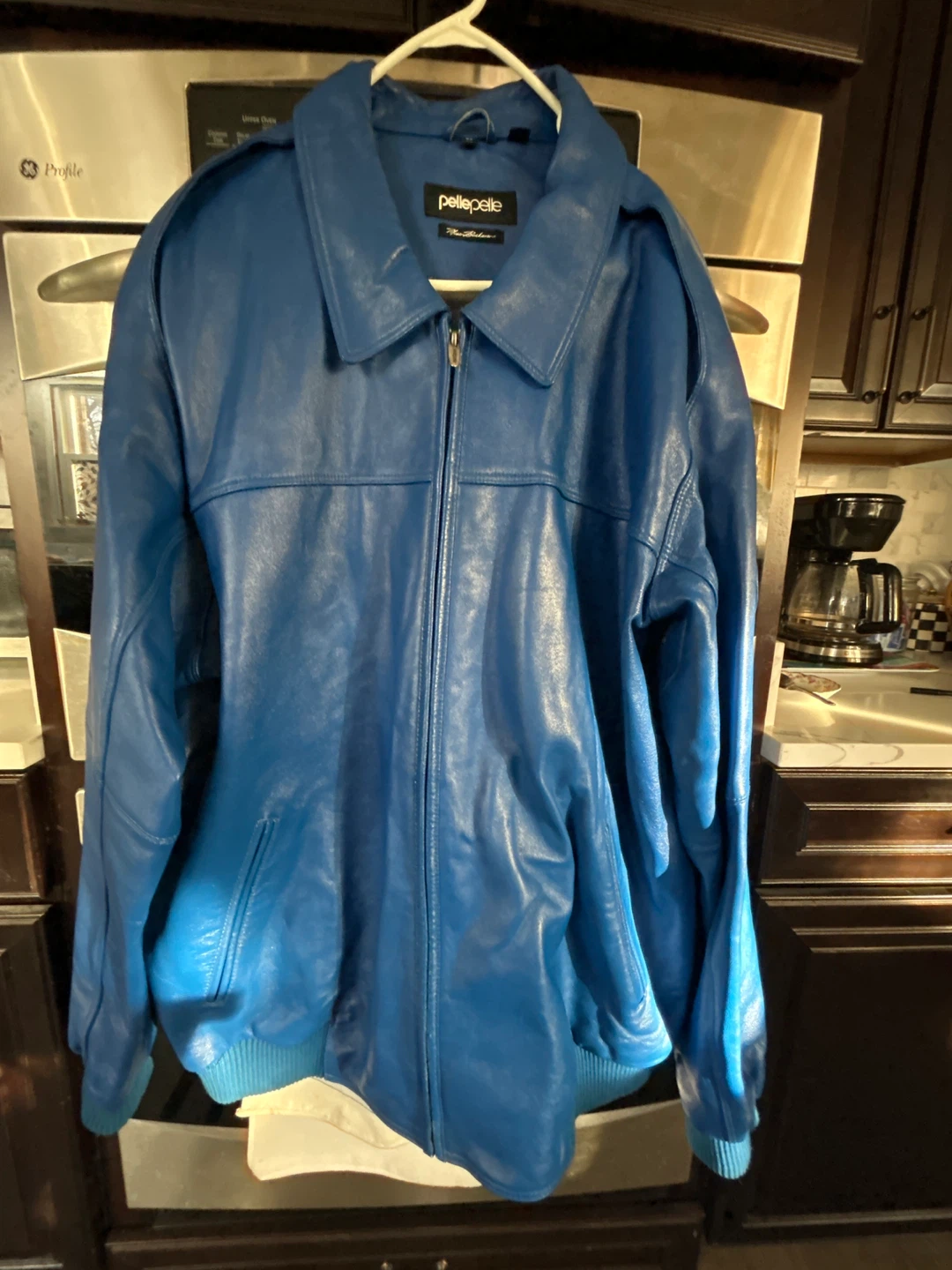 Pelle Pelle Blue Leather Jacket Size 58