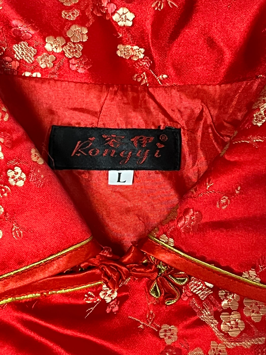 Kongyi Red Floral Cheongsam - Size L - photo 4