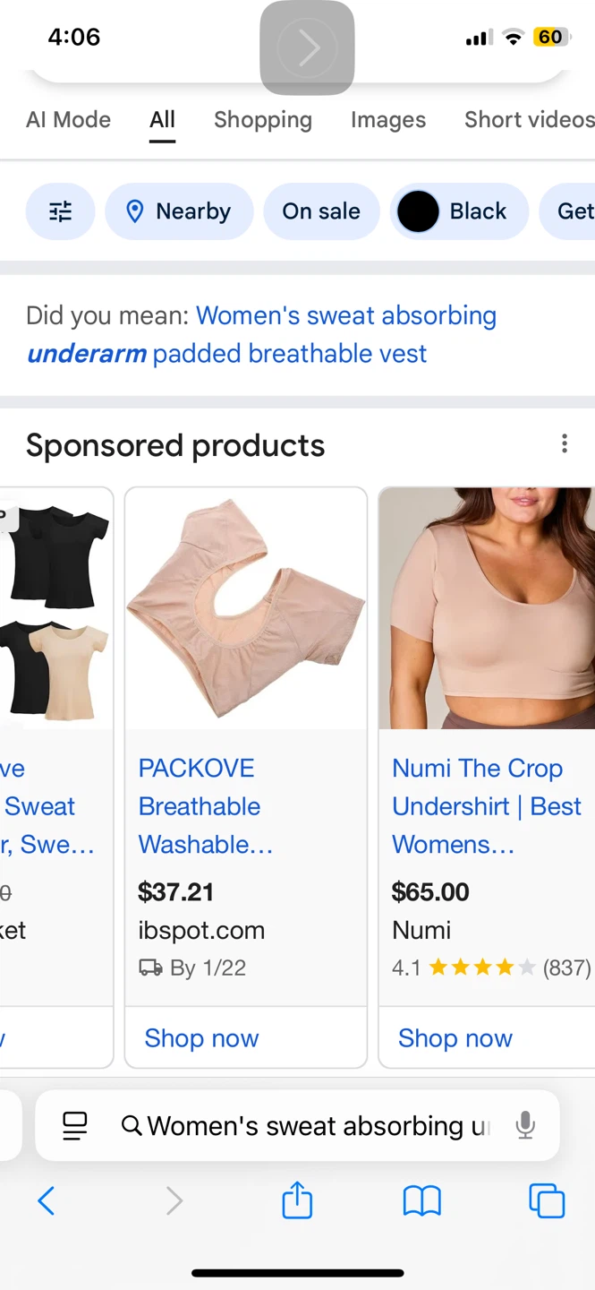 Breathable Underarm Top - Size L - photo 2