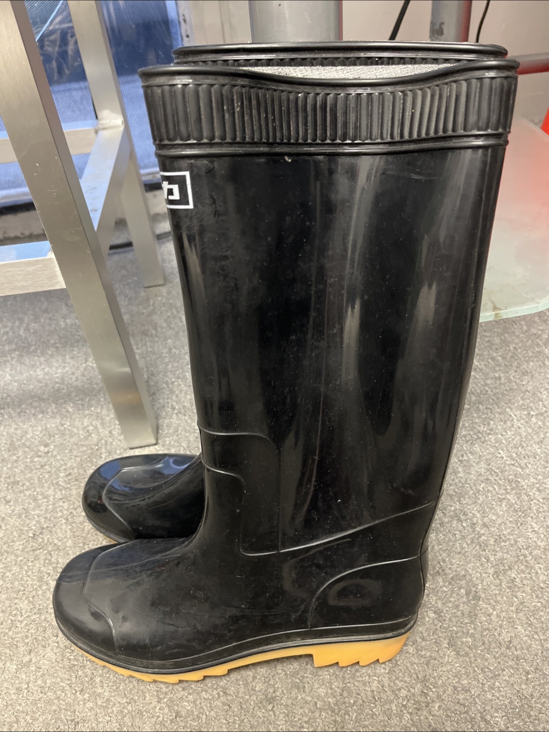 Black Rubber Rain Boots - Size 42 - photo 2