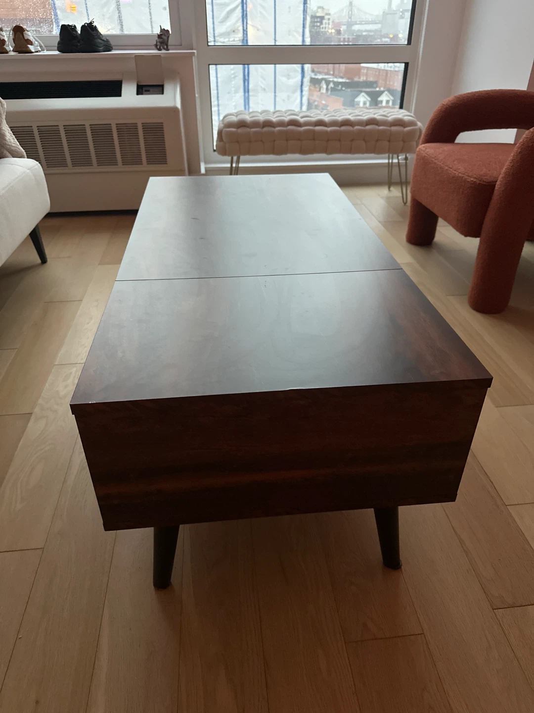 Dark Brown Lift Top Coffee Table