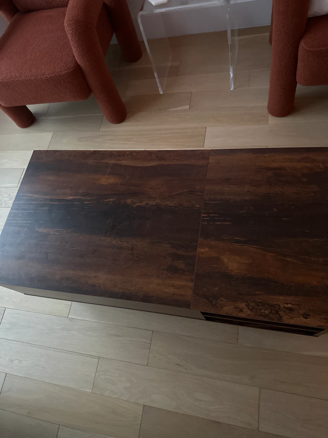 Dark Brown Lift Top Coffee Table - photo 2