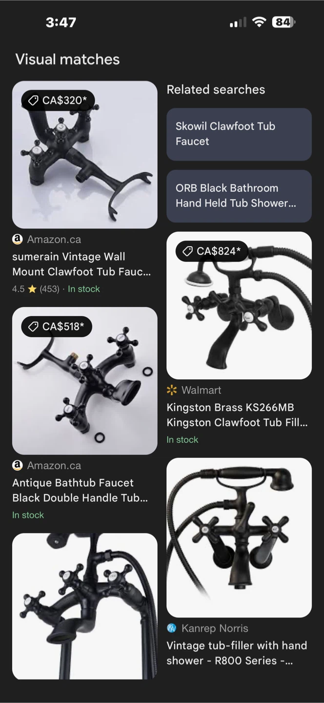 Sumerain Vintage Wall Mount Tub Faucet - Matte Black - photo 5