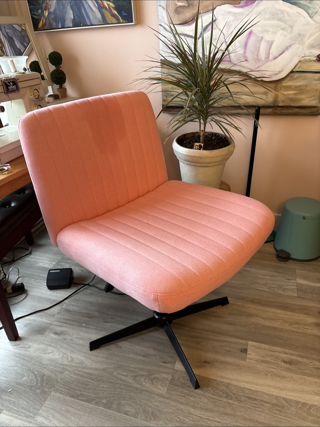 Pink Swivel Desk Chair