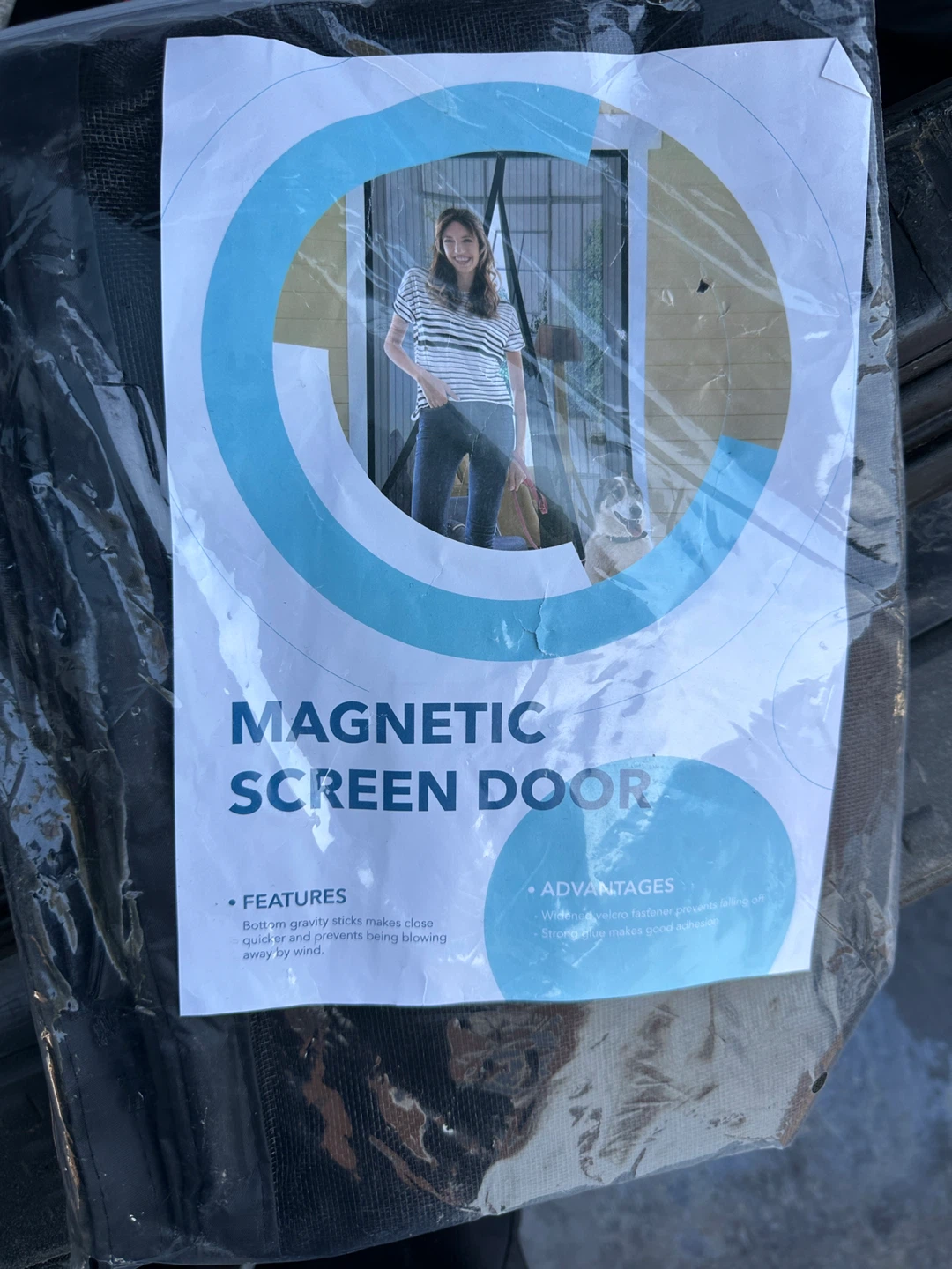 Magnetic Screen Door - Up to 37" x 82" - Black - photo 2