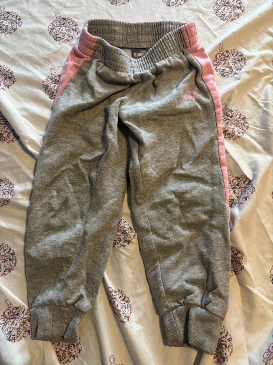 Puma Grey & Pink Sweatpants - Size 3T
