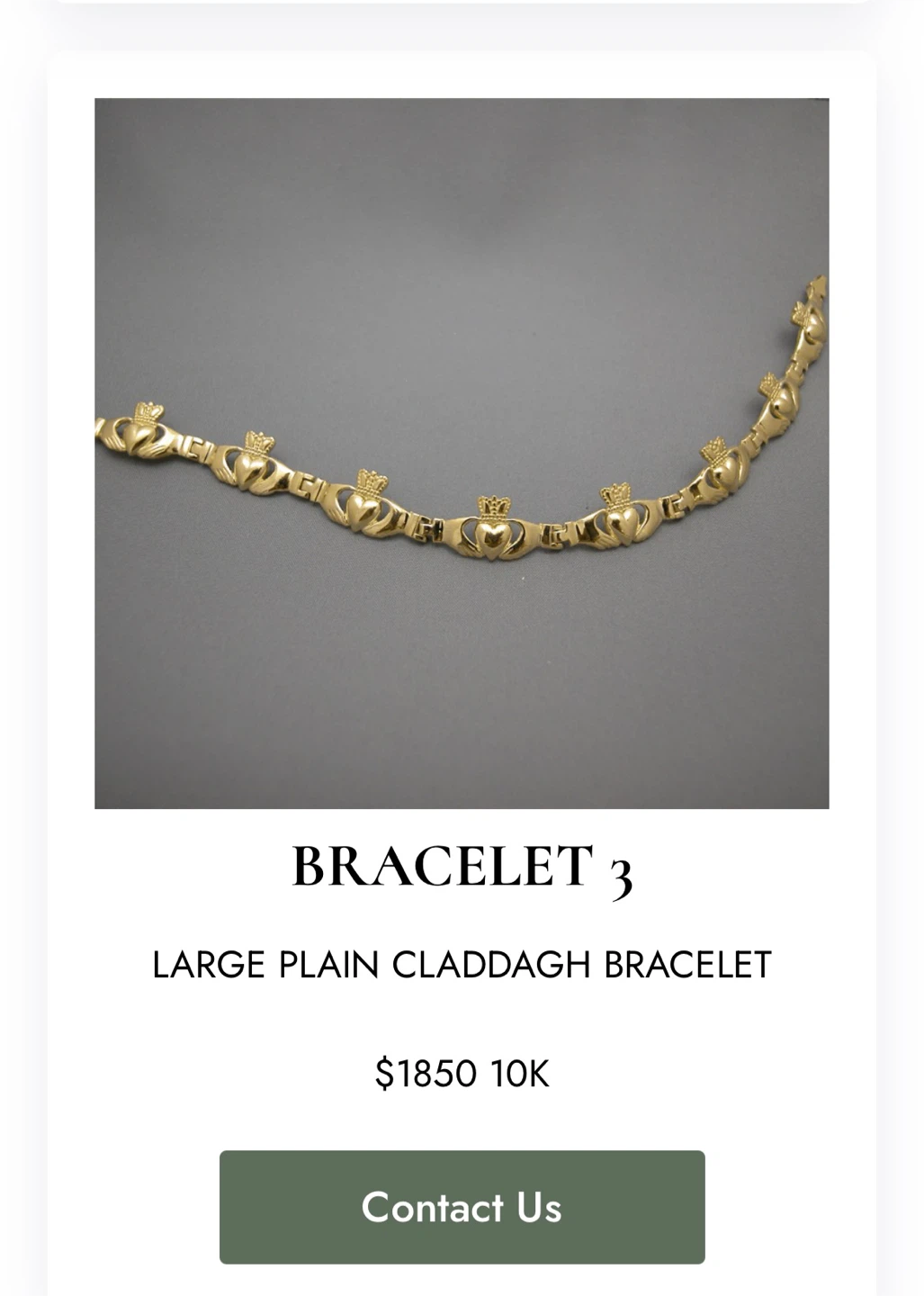 Claddagh Bracelet, Liffey Gold - photo 5