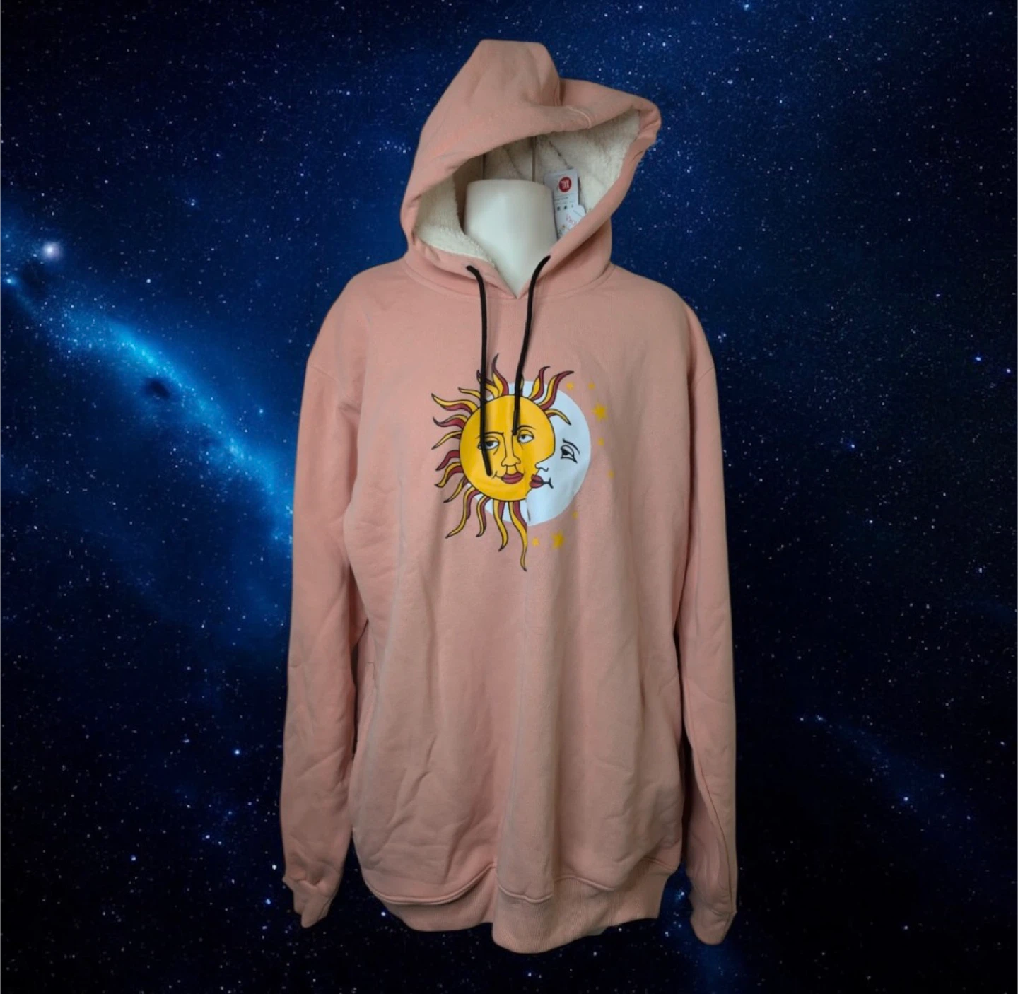 NEW! Smora XXL Peach Sun & Moon Hoodie