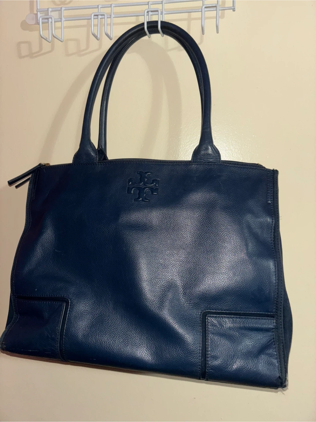 Tory Burch Navy Leather Tote Bag - photo 2
