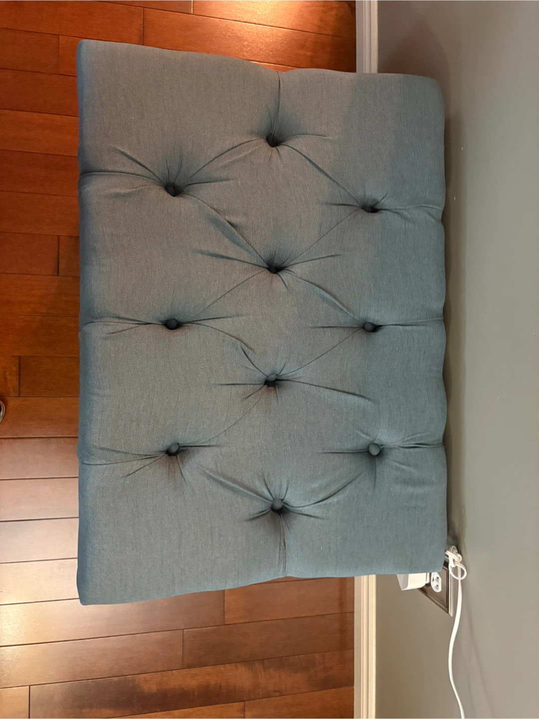 Tufted Ottoman Footrest - Blue - photo 3