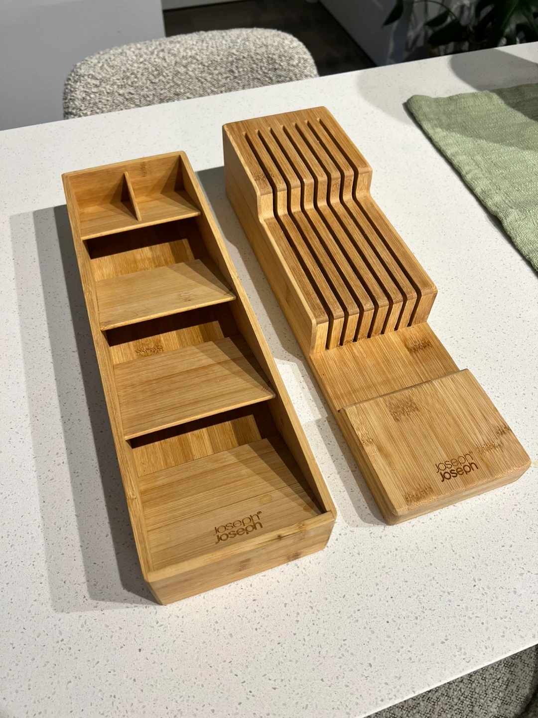 Joseph Joseph bamboo drawer organizers (Set of 2)