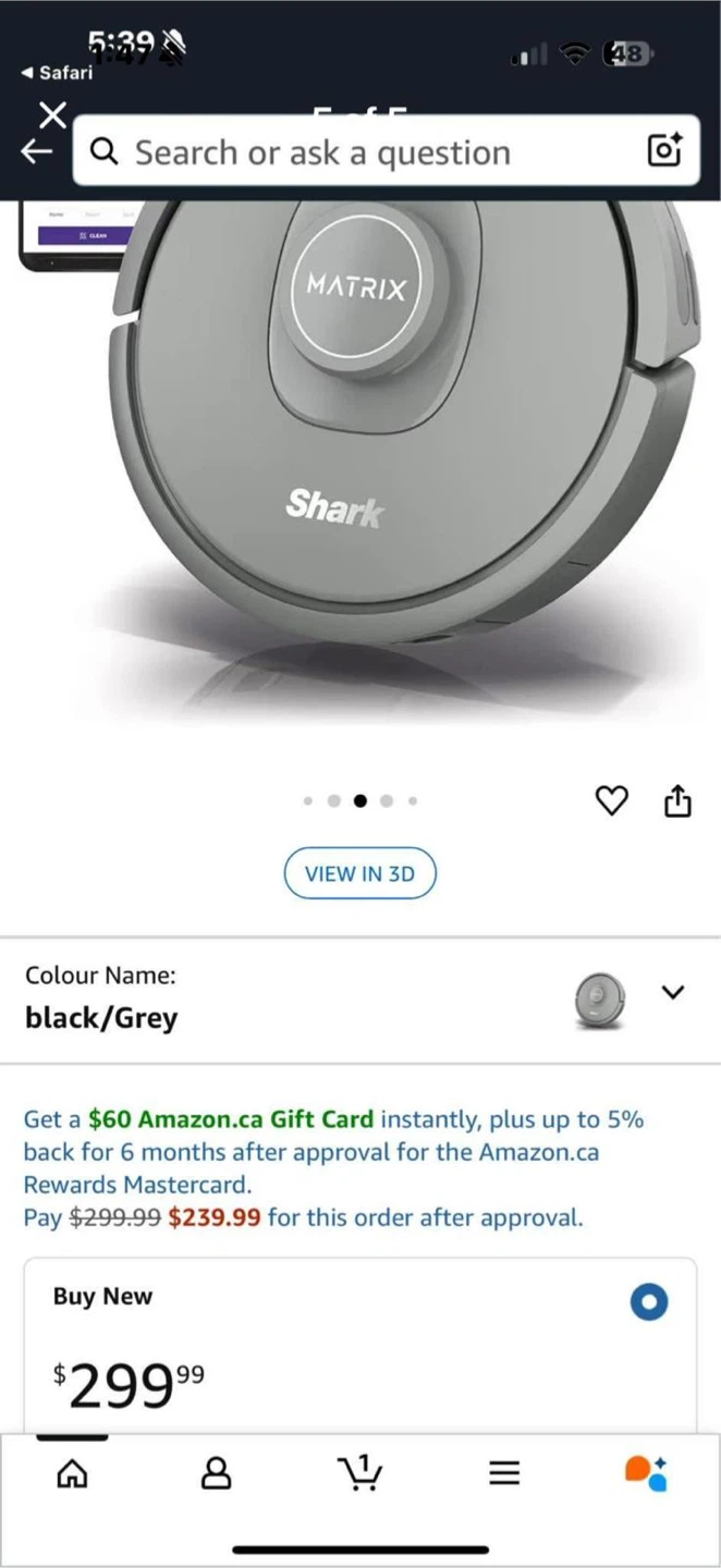 Shark Matrix RV2300CA Robot Vacuum - Black/Grey - photo 5