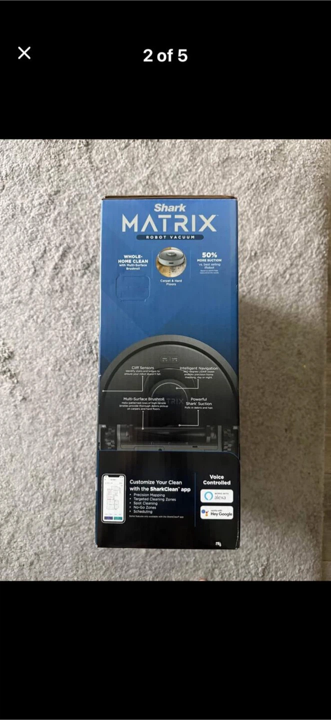 Shark Matrix RV2300CA Robot Vacuum - Black/Grey - photo 2