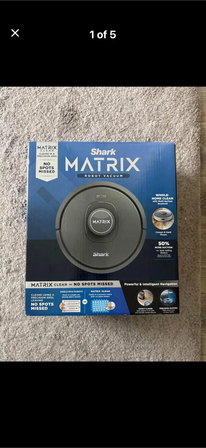 Shark Matrix RV2300CA Robot Vacuum - Black/Grey