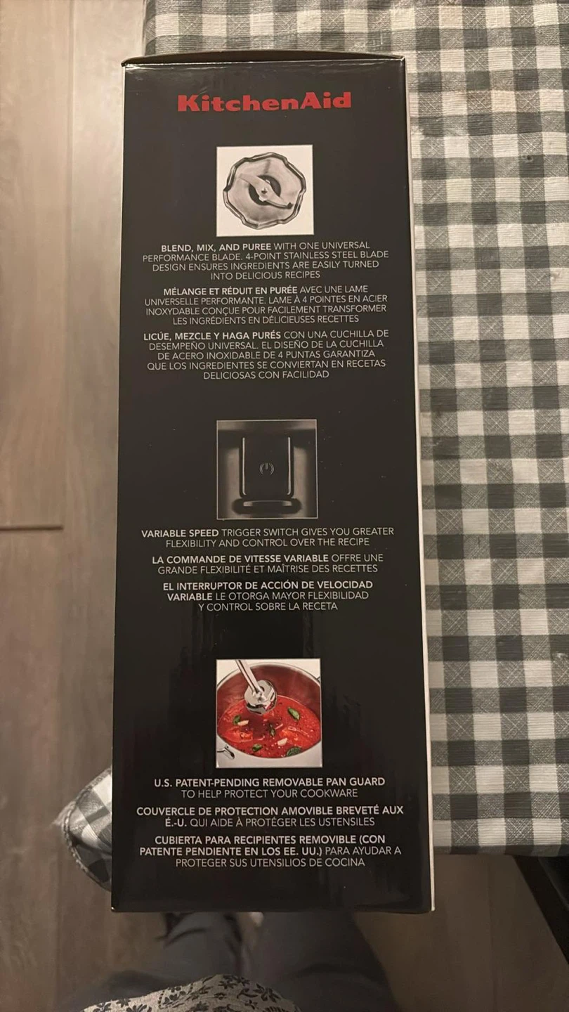 KitchenAid Corded Hand Blender - Empire Red - photo 3