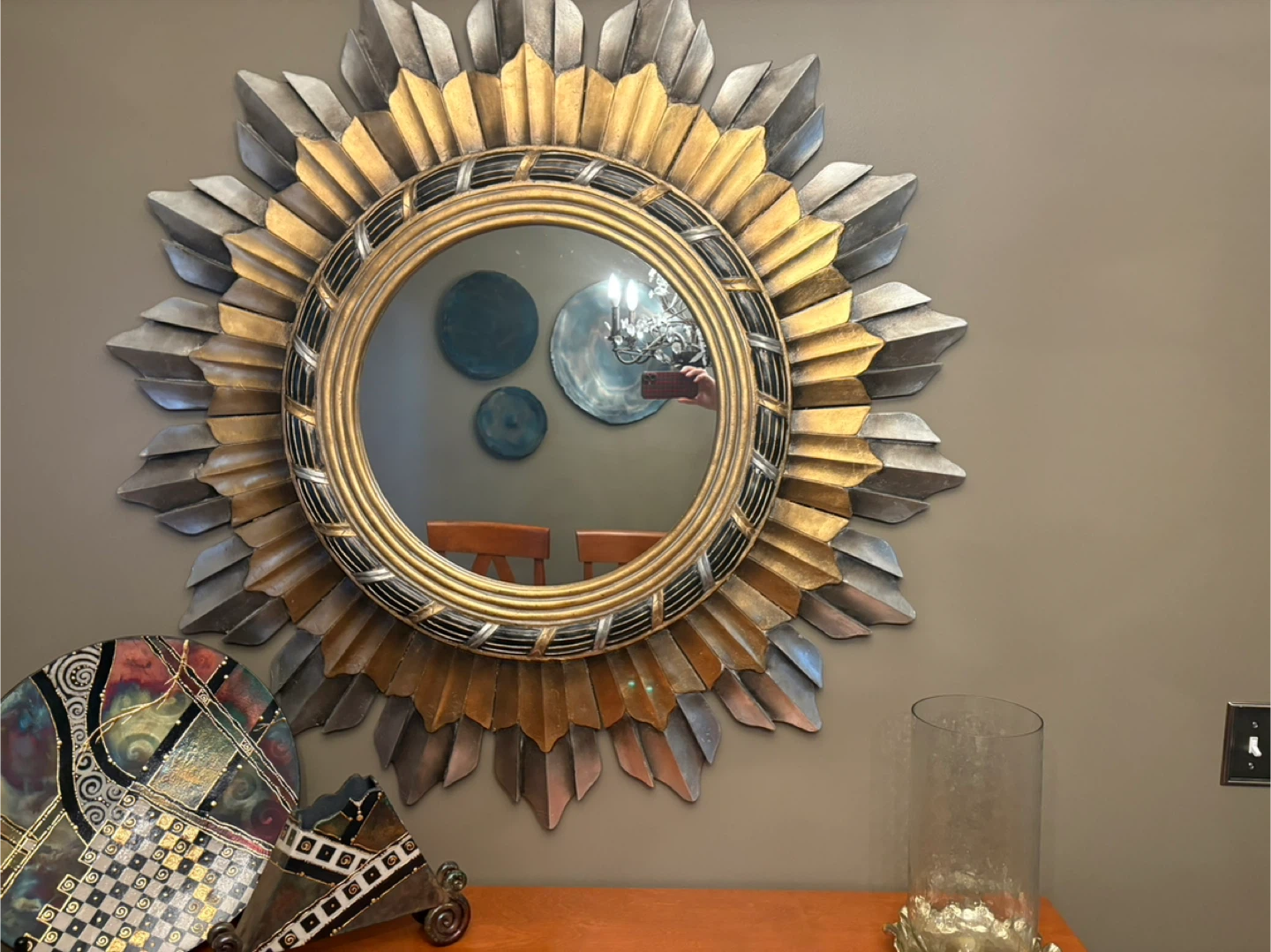 Decorative Sunburst Wall Mirror - photo 2
