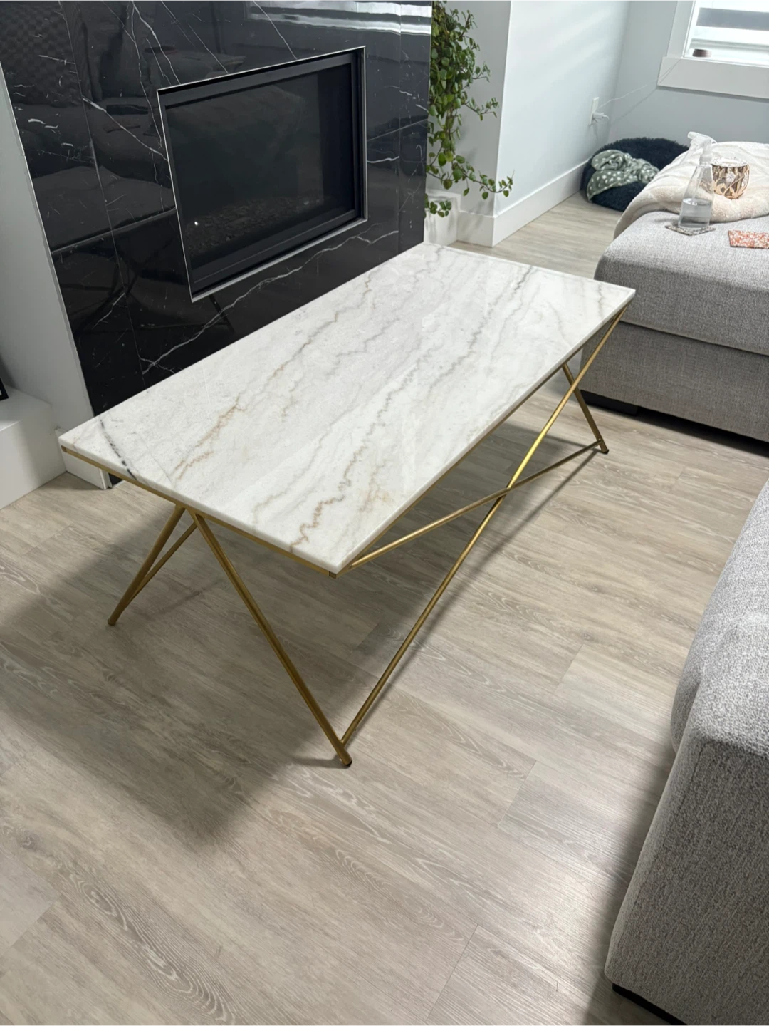 Structube Etta Marble Coffee Table - 120 cm