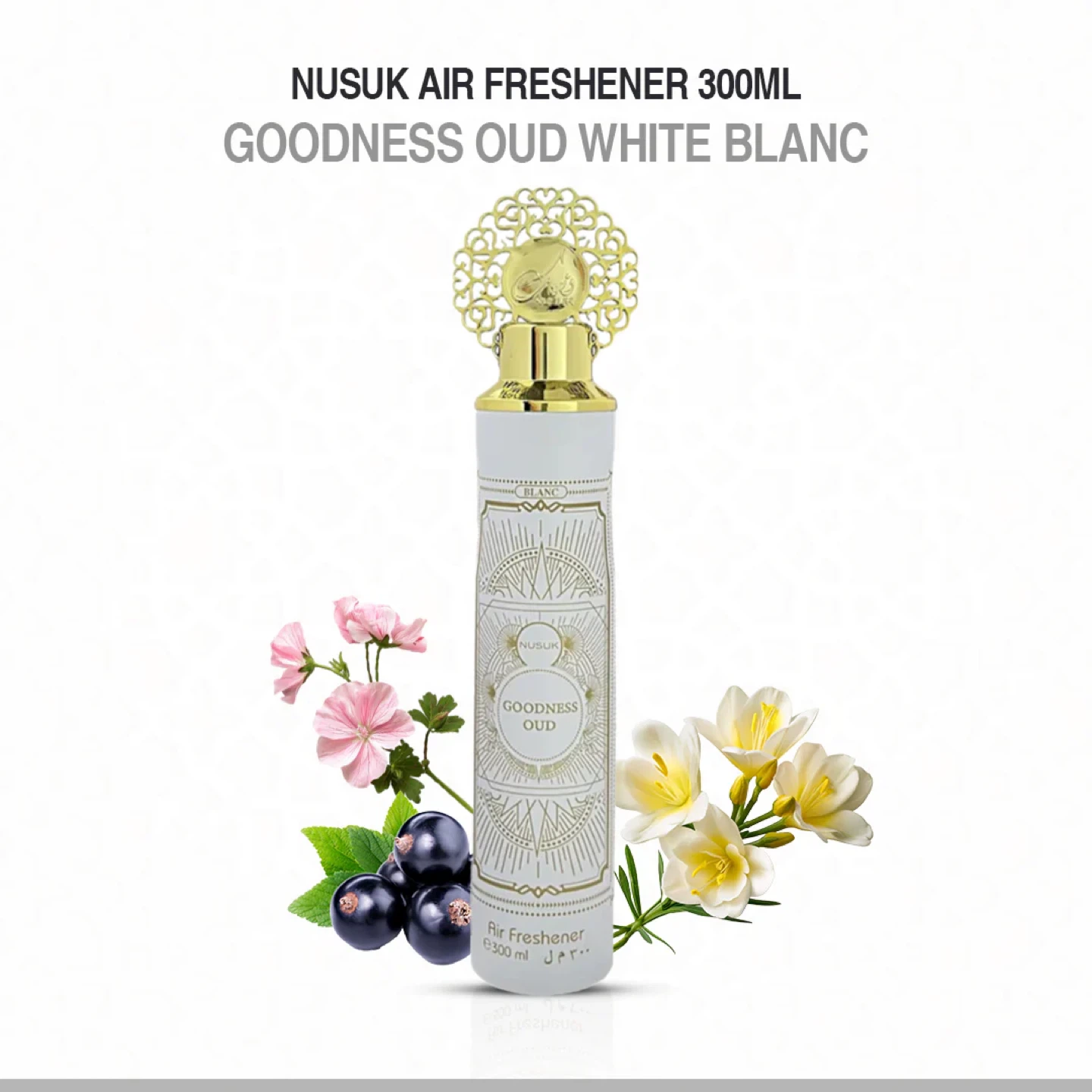 NUSUK Goodness Oud White Blanc Air Freshener 300ml