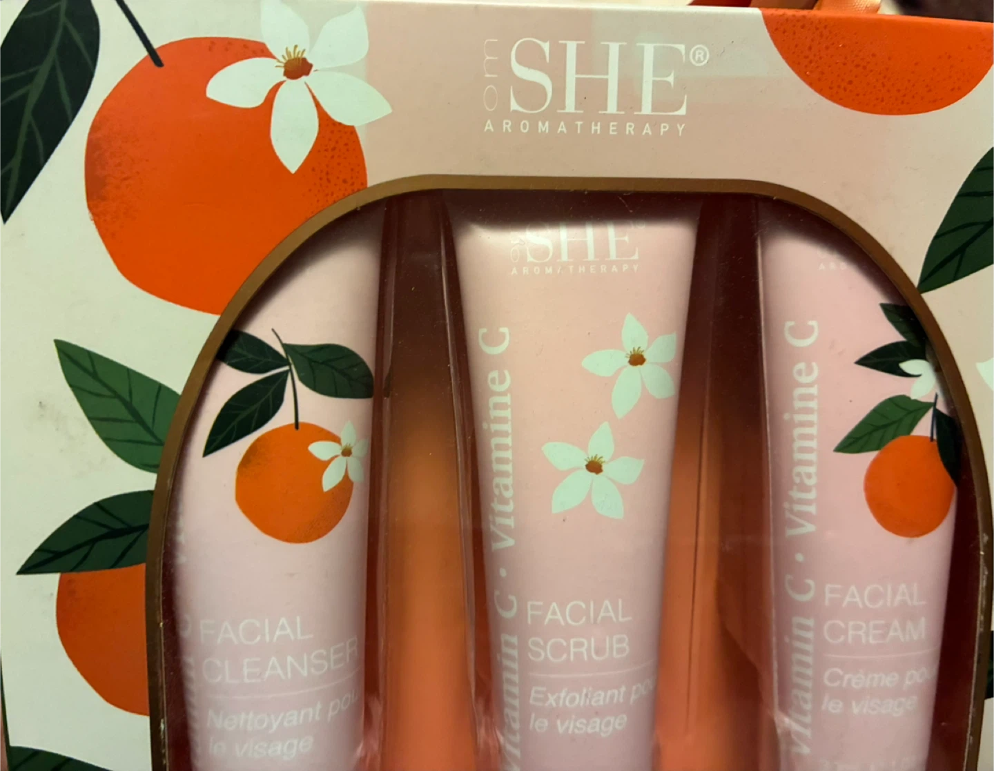 $4 NIB Om SHE Aromatherapy Skincare Trio set cosmetics facial - photo 2