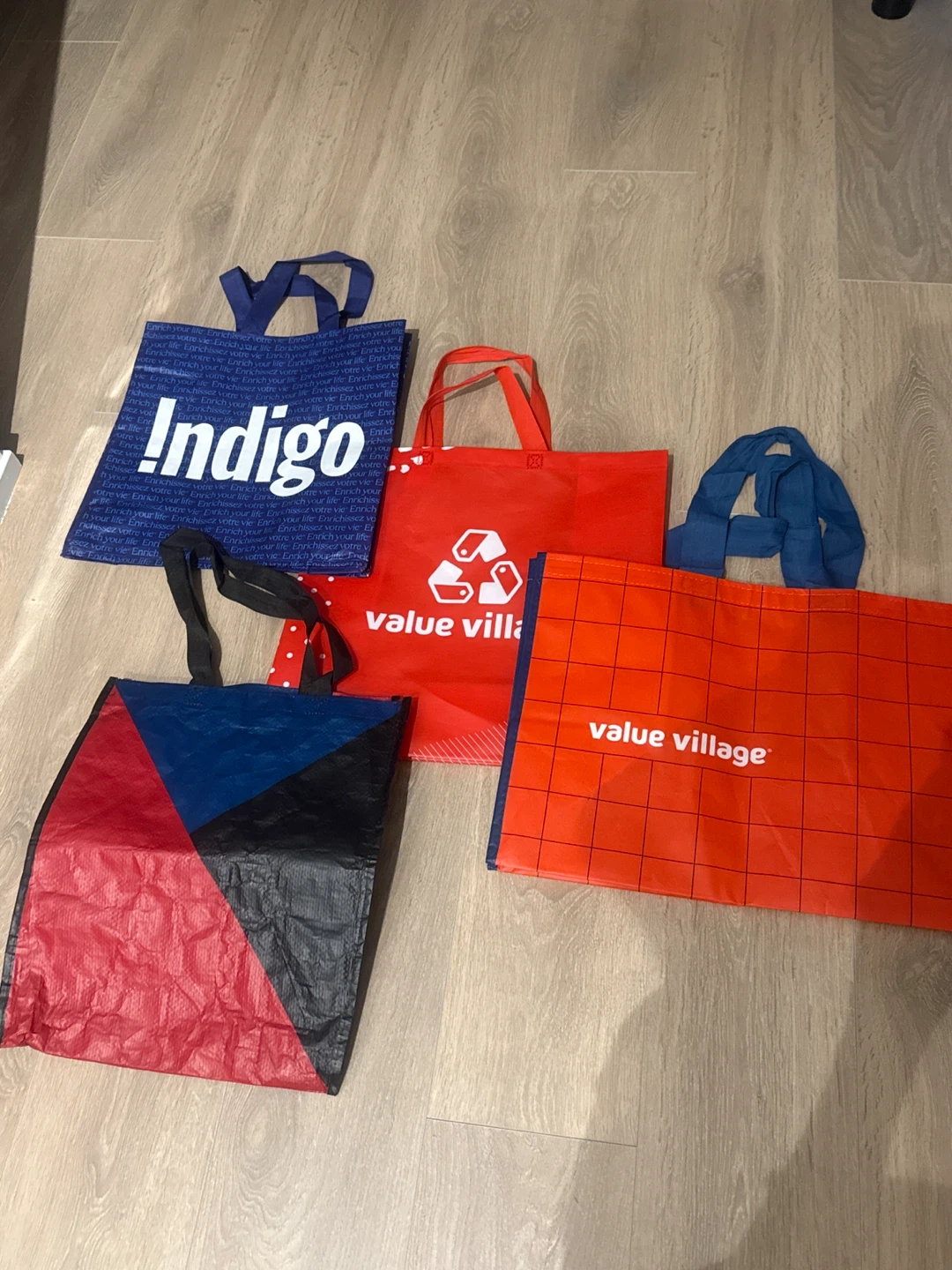 Reusable Shopping Bags: Indigo & Value Village